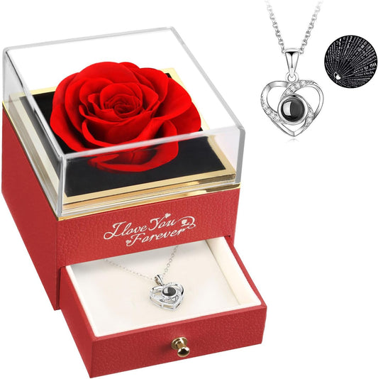 Eternal Rose Necklace Gift Box