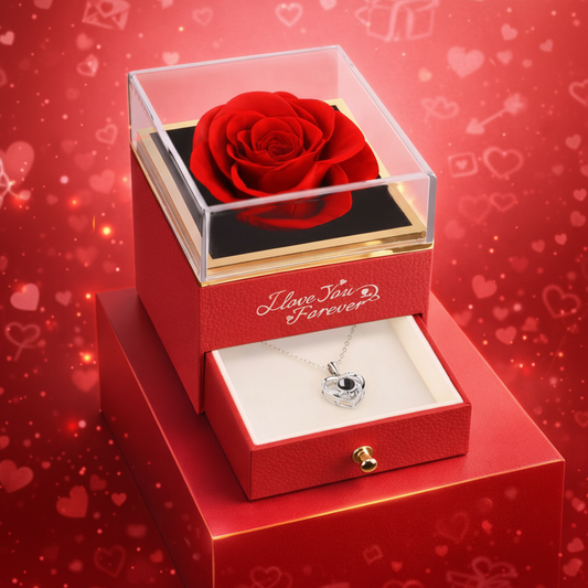 Eternal Rose Necklace Gift Box